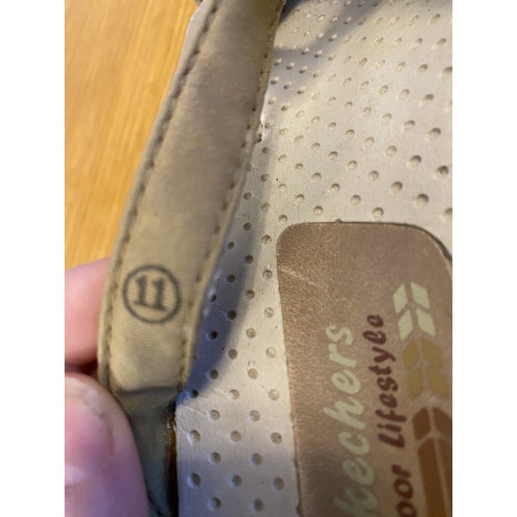 Sketchers Outdoor Lifestyle Sandals Flip Flops Womens 11 Slip on Tan and Teal - Picture 2 of 4